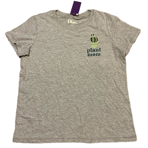 Doe. Plant Mom Cactus Design Women’s Gray Tee (Sz S) - Picture 1 of 5